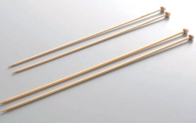 KA Bamboo Single Points: 9" size 0 US (2mm)