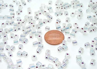 Silver Lined Crystal AB: Miyuki 4x4 Cubes - 