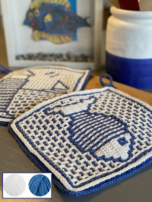 Astrid's Lighthouse and Fish Potholders: Kits (Crochet)