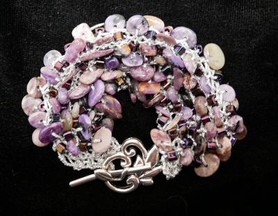 Charoite River Bed Bracelet: Kits Charoite River Bed Bracelet: Kits