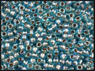 Gold Lined Rainbow Aqua: Toho 6/0 Seed Beads - 