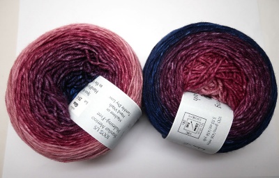Your kit will include one of these balls.  We show two here; they are the same colorway though wound from different ends.