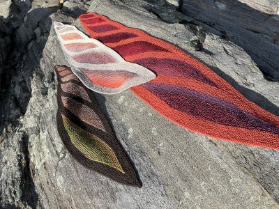 Ona's original scarves, here and in the following photos.